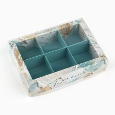 Box for 6 sweets with cells 