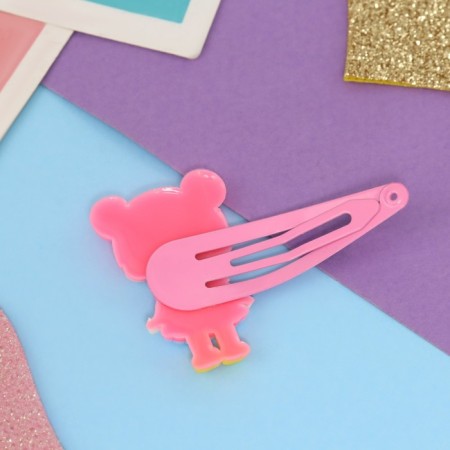 Invisible hair "Adele" (set 2 pcs) girl, 5.5 cm, pink-3