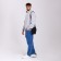 Male bag on lightning, terra dever, long belt, black color