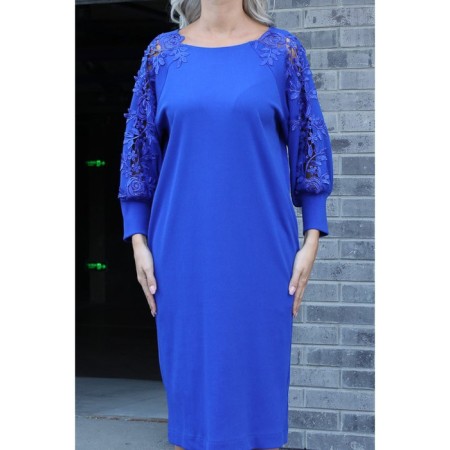 Women's dress, size 50, blue color-11