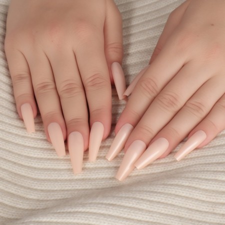 Base overhead nails, 100 pcs, in a container, beige color-10