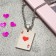 Pendant "Map" ace worms, red color in silver, 70 cm