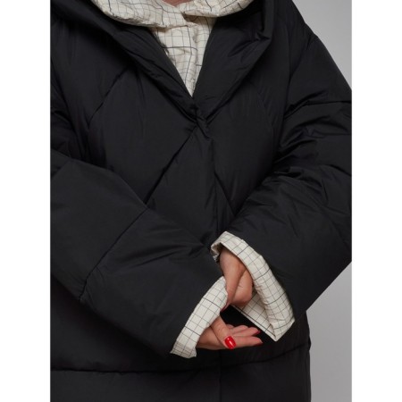 Coat insulated winter female, size 48, black color-14
