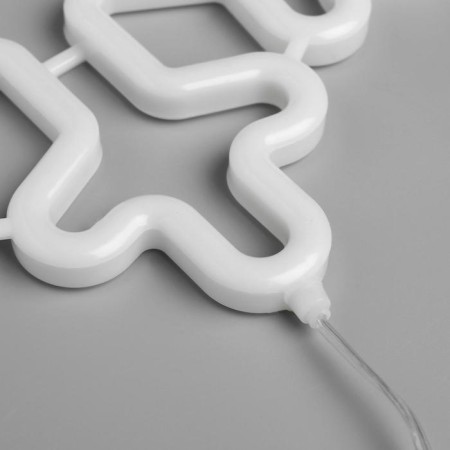 LED figure "Snowflake" 30 cm, plastic, 220 V, glow warm white-3