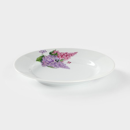Porcelain plate "Lilac", d = 20 cm, white-1