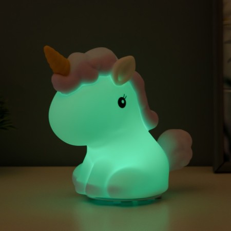 Non-Meshsh "Antistress Unicorn" LED white-violet 18x10x16 cm-1