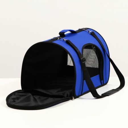 Bag - Animal carrying, 2 entrance, 46 x 28.5 x 30 cm, blue-2
