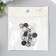 Buttons plastic for creativity on the midnight "Silver Flower" set of 20 pcs mix 1.2x1.2cm