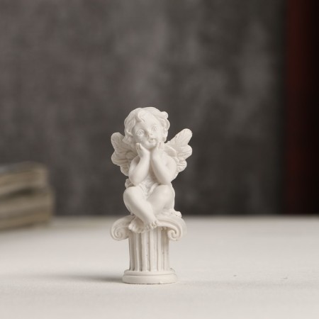 Polystone souvenir "Snowthrough angel on the column" 5.5x2.4x2.6 cm