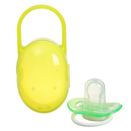 Nipple - orthodontic dummy with container, +3 months, green color-2