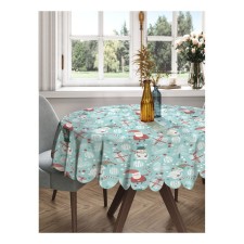 The tablecloth “New Year's friends”, round, Saten, d = 150 cm
