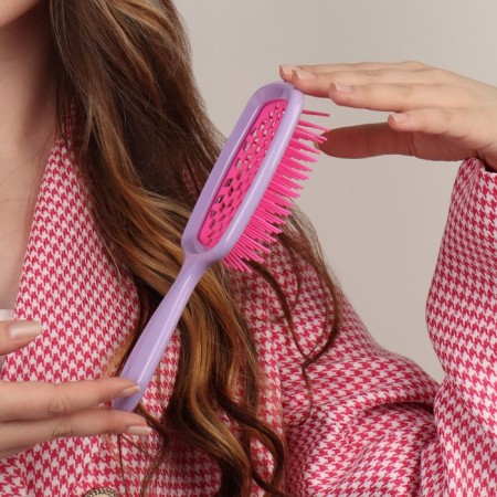 The comb massage, wide, ventilated, 8.5 × 20.5 cm, PVC box, lilac/pink color-8