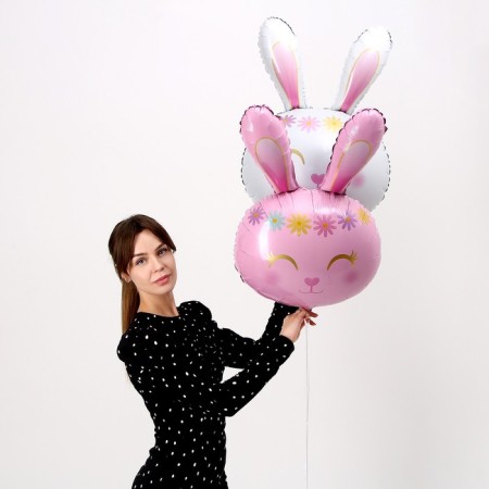 Foil ball 32 "Pink Rabbit"-5