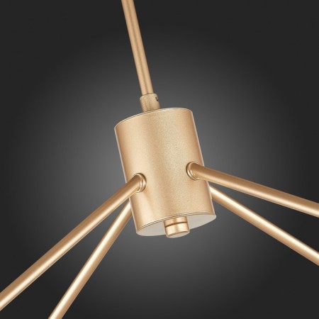 Ceiling EVOLUCE lamp. Sle155902-08. Mario. 8x40 watts, E14, 79x79x54 cm, golden color-13
