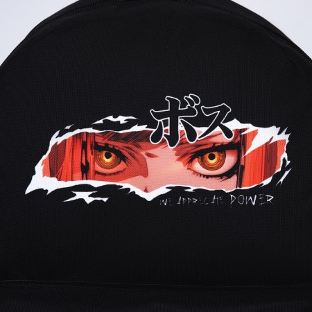 School Youth Backpack "Anime", 29x12x37, lightning department, n/pocket, black-3