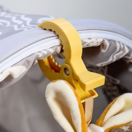 Soft suspension "Bunny in pajamas", with a tear, on a crib, stroller, crumb I-8