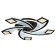 LED ceiling LED with Ambrella Light, Original, FA4478, 5XLED, 90 W, 6750LUM, 3000-6400K, Black Black Color