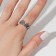 Ring "Japan" two faces, black in silver, dimensionless