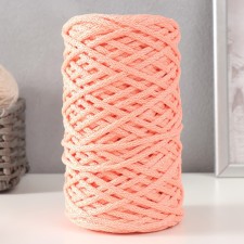 Knitting cord 100% polyester, width 5 mm 100m (pink)