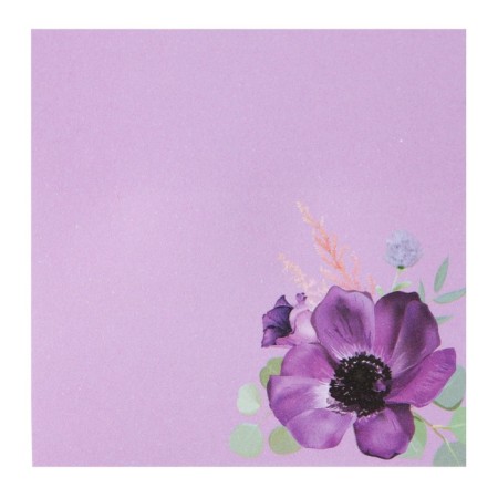 Block with a sticky edge paper 75x75 mm, Erichkrause, "Pastel Bloom", 50 sheets, purple-1
