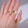 Ring set 5 pieces "minimalism", size mix, color gold