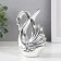 Souvenir Ceramics "Swan. Subordance" silver 6x10x14.5 cm