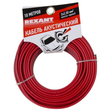 Acoustic cable REXANT SHVPM, 2 x 2.50 mm², red-black, mini-Bukhta 10 m-1