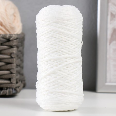 Knitting cord 100% polyester 1mm 200m/75 ± 10g (01-white)