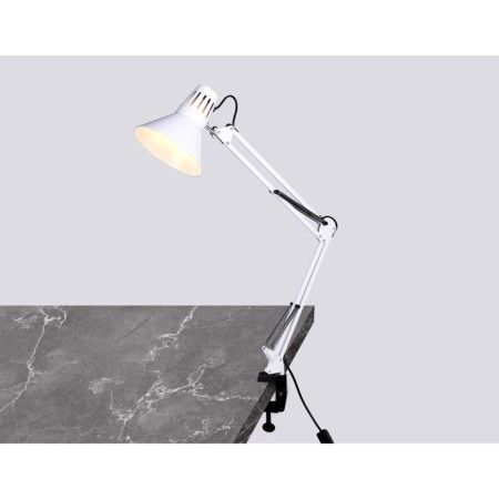 A table lamp with an E27 interchangeable lamp on the Ambrella Light, Desk, De7719, E27, white color-1