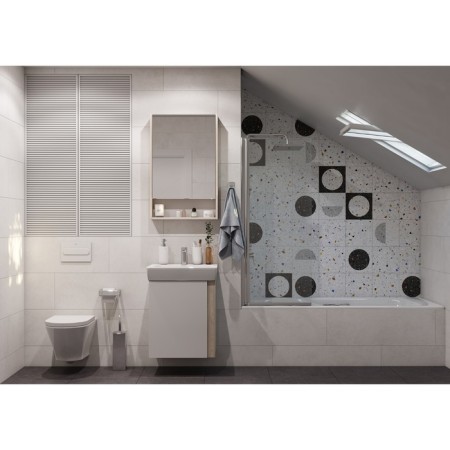 Tumbling under the Aquaton Country sink, 55 cm, white color, oak Verona-6