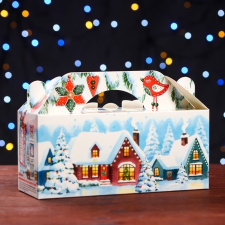 Gift box "houses", 25 x 9.5 x 11 cm-1