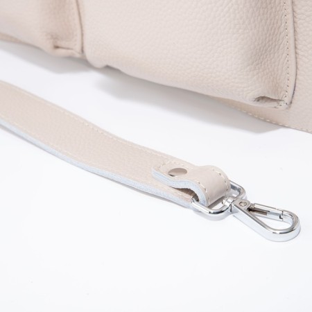 Bag Women's Cross-Bodi with a zipper, beige color-2