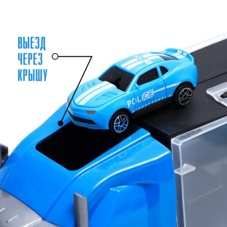 Truck "Carrier", included 6 cars and road signs-3