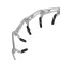 The collar is strict with metal fastx and protective caps, 63 cm, wire thickness 4
