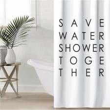 The bathroom curtain 