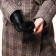Gloves are female, dimensionless, without insulation, black color