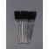 Brushes for eyebrows and eyelashes, silicone, set - 10 pcs, 10.5 cm, black/transparent color