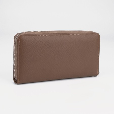 Women's wallet with lightning, brown color-1