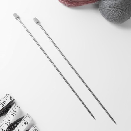 Knitting needles, straight lines, d = 4.5 mm, 35 cm, 2 pcs-1