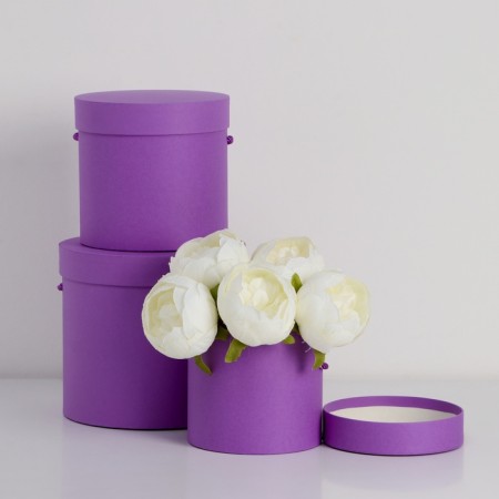 Set of boxes 3 in 1 (18*18*17/15*15*15/12*12*12 cm), lavender