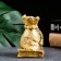 Figure "Bag for good luck" gold, 10x6x7.5cm