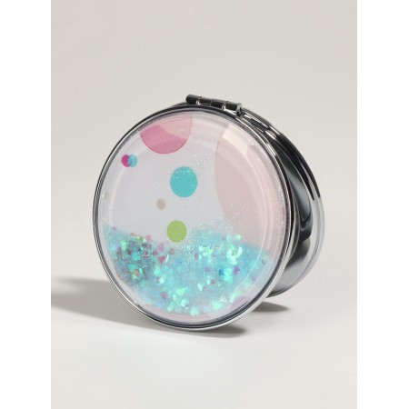 Folding mirror “circles”, d = 7.2 cm, with an increase, the color of mix-1