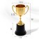 Restoring Cup 036A, award figure, gold, plastic stand, 22.7 × 11.8 × 9 cm.