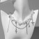 Choker-Kolie multi-layer "stars" pearl beads, white color in silver