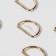Half rings for bags, d = 25 mm, thickness - 3 mm, 10 pcs, gold color