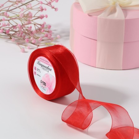 Kapron tape, 40 mm, 20 ± 1 m, color red No. 26
