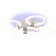 LED ceiling lamp with Ambrella Light, Original, FA3841, 5XLED, 70 W, 5250LUM, 3000-6400K, white color.