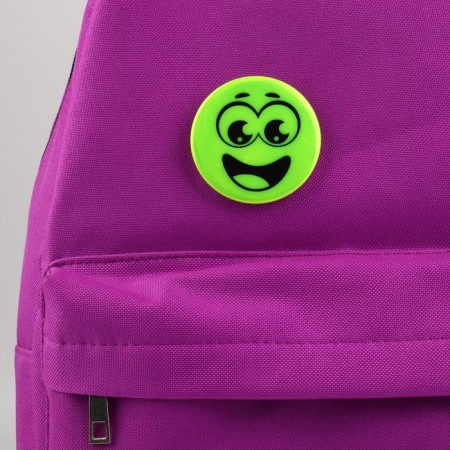 Reflective icon "joyful smile", d = 5.8 cm, color mix-1