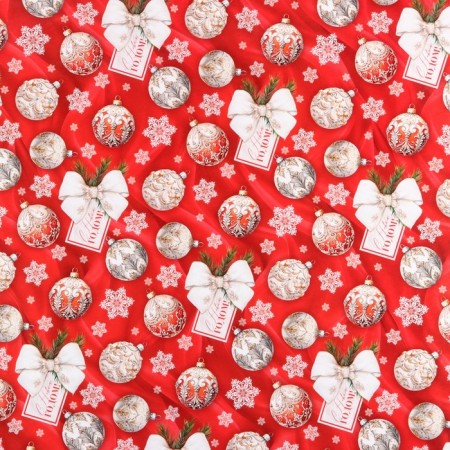Glossy packaging paper "New Year's toys", 60 x 90 cm, New Year-2