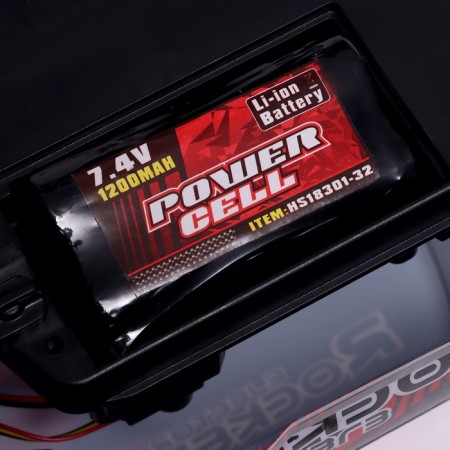 Drift radio controlled machine, drift, battery, light and smoke effects, interchangeable wheels, red color-15